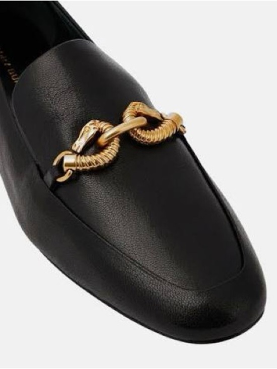 Tory Burch Shoes - Tory Burch Jessa Black Loafers with Gold Horse